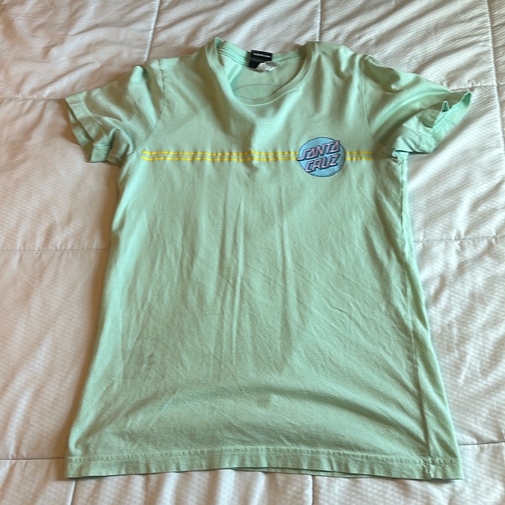 Men’s Size Small Santa Cruz Mint Green Graphic T-Shirt